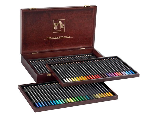 640x480 Museum Aquarelle Pencils 84 Pc Wood Set