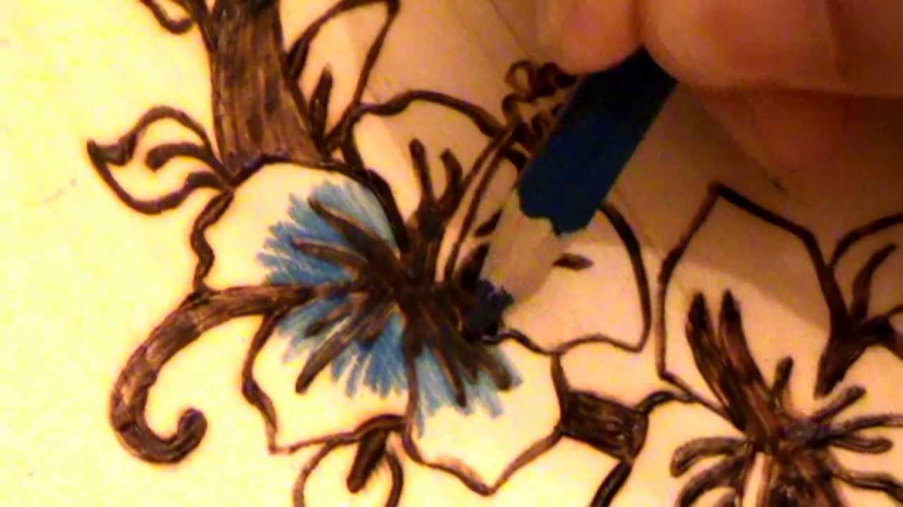 1280x720 Pyrography Wood Burning And Coloring Of A Butterfly