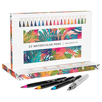 425x425 Watercolor Brush Pens By Genuine Crafts