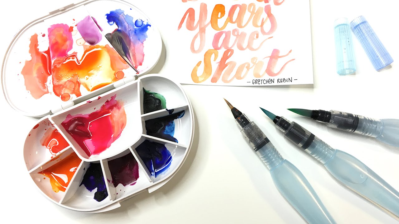 1280x720 How To Use The Pentel Aquash Water Brush Pen For Watercolor And