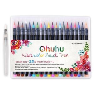 300x300 Ohuhu 20 Colors Watercolor Brush Marker Pens W A Water Coloring