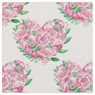 307x307 Colorful Pink Watercolor Flowers Fabric Zazzle