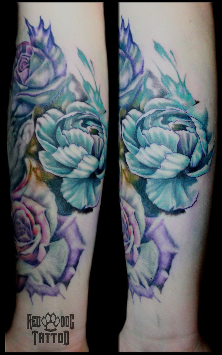 708x1129 Watercolor Peony Tattoo By Reddogtattoo