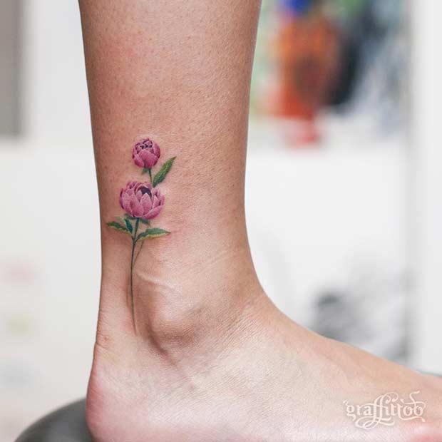 620x620 27 Breathtaking Watercolor Flower Tattoos