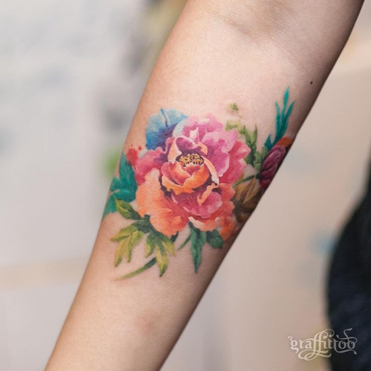 736x736 40 Breathtaking Watercolor Flower Tattoo Designs Amazing Tattoo