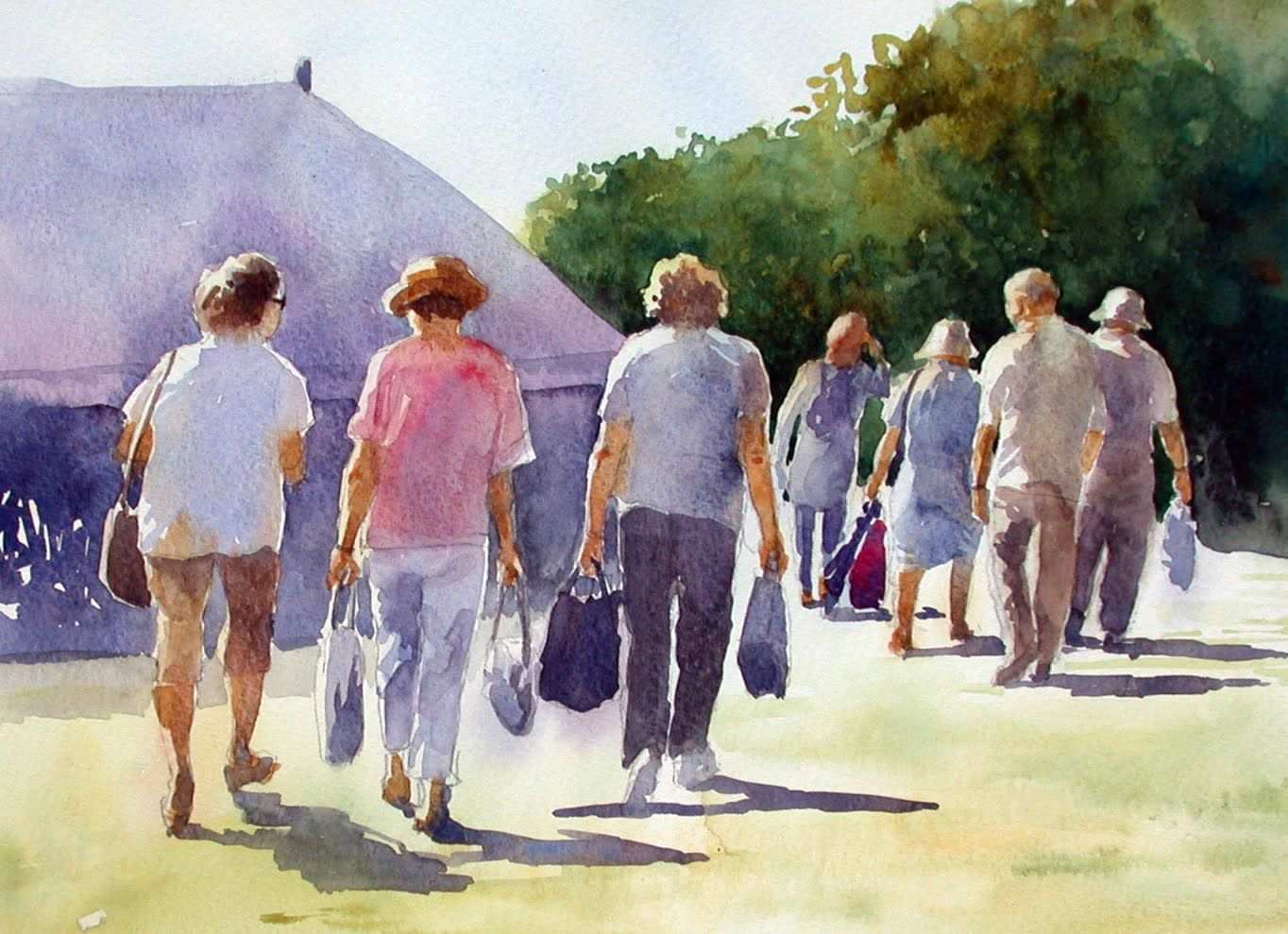 1364x989 Someone Painting Elegant Watercolor Paintings Of People Painting