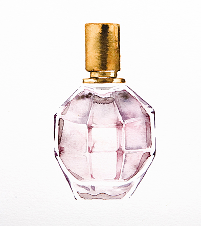 393x441 Perfume. Watercolor Yrish