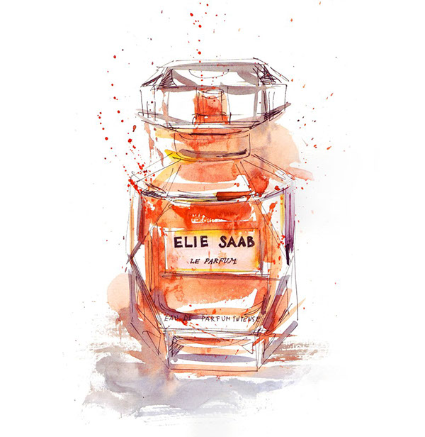 600x616 Splash! Watercolor Perfume On Behance