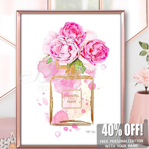 570x570 Watercolor Perfume Art Print Fashion Illustration Artfashion Etsy