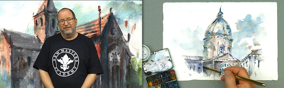 960x300 Perspective Demonstration Watercolor Painting Of A Dome New