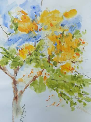 375x504 Original Tree Watercolor Paintings From Philippines Saatchi Art