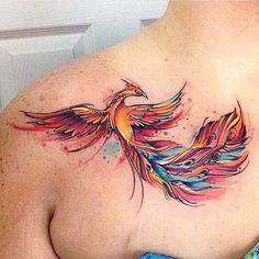 236x236 Phoenixpeacock Watercolor Tattoo Ideas Phoenix