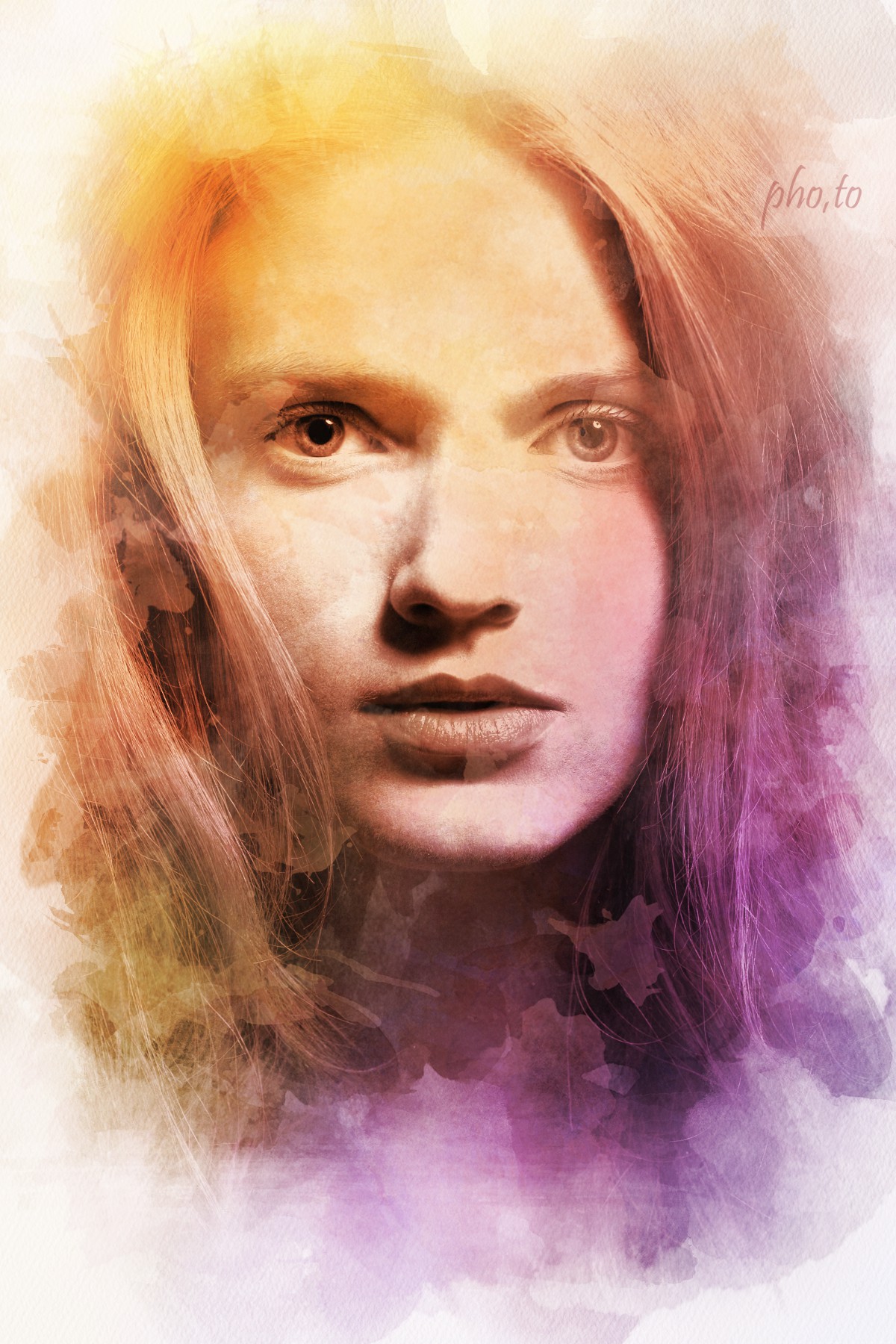 1200x1800 Warm Colors Painting Effect. Photo To Watercolor Online.