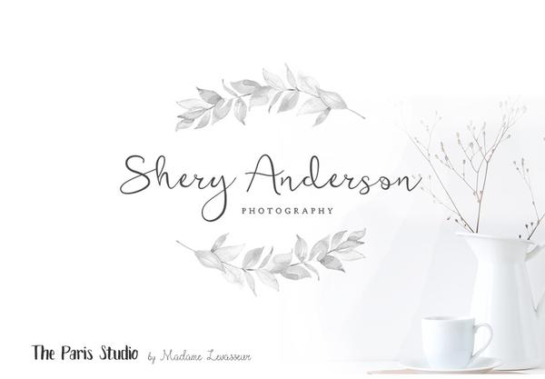 600x417 Watercolor Floral Photography Logo Design By The Paris Studio