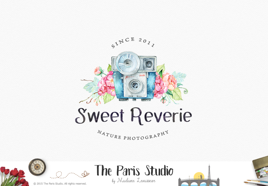 900x626 Watercolor Photography Branding Logo Design