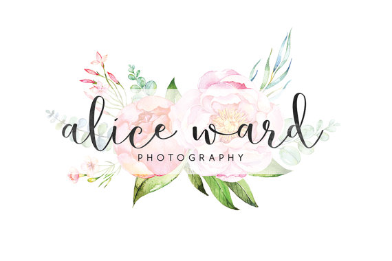 570x380 Watercolor Photography Logo Calligraphy Logo Cute Logo
