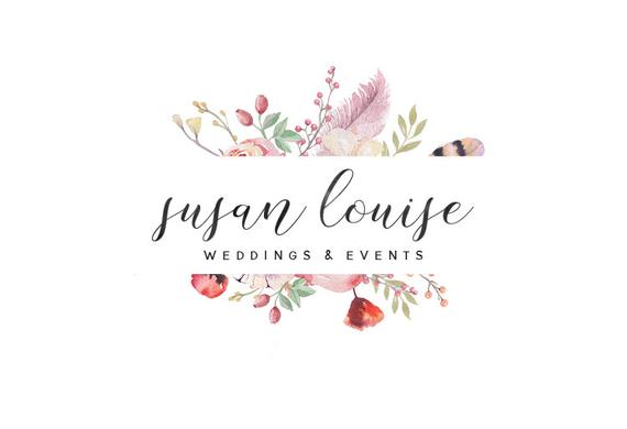 570x390 Watercolor Photography Logo Boho Logo Cute Logo Wedding Etsy