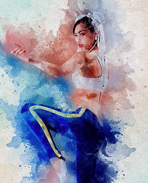 515x639 Watercolor Paint Photoshop Action