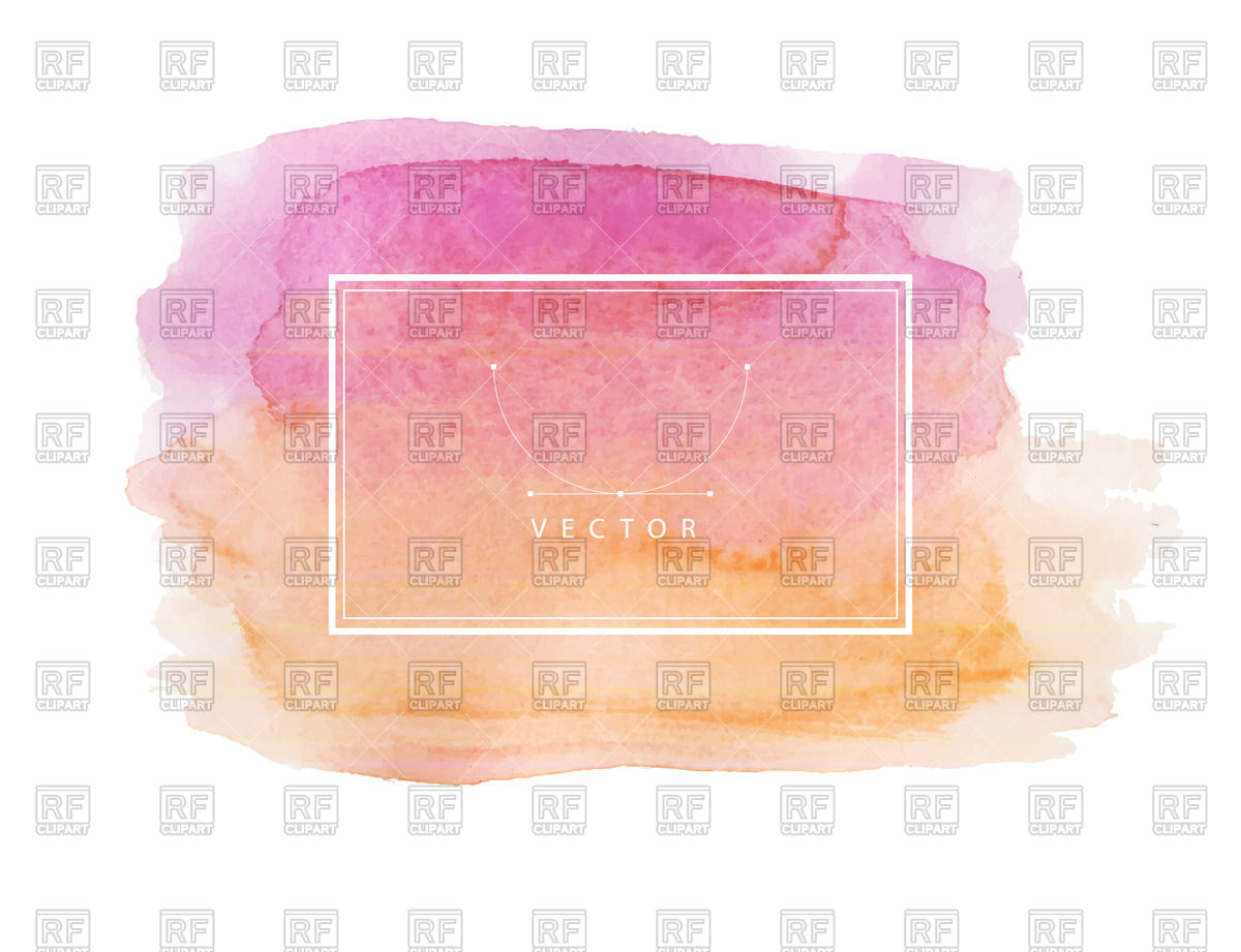 1200x921 Rectangular Frame On Pink Watercolor Stain Vector Image Vector