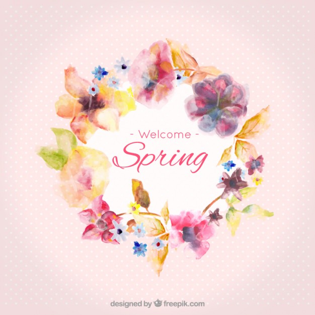 626x626 Watercolor Spring Frame Vector Free Download