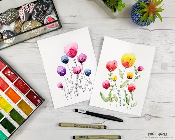 600x480 Easy Watercolor Flowers Step By Step Tutorial Dawn Nicole