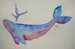 320x211 Practicing My Watercolor Skills With A Cute Whale! V So Simple