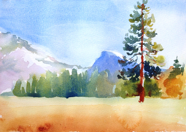 600x425 Watercolor Landscape Painting 5 Step Tutorial