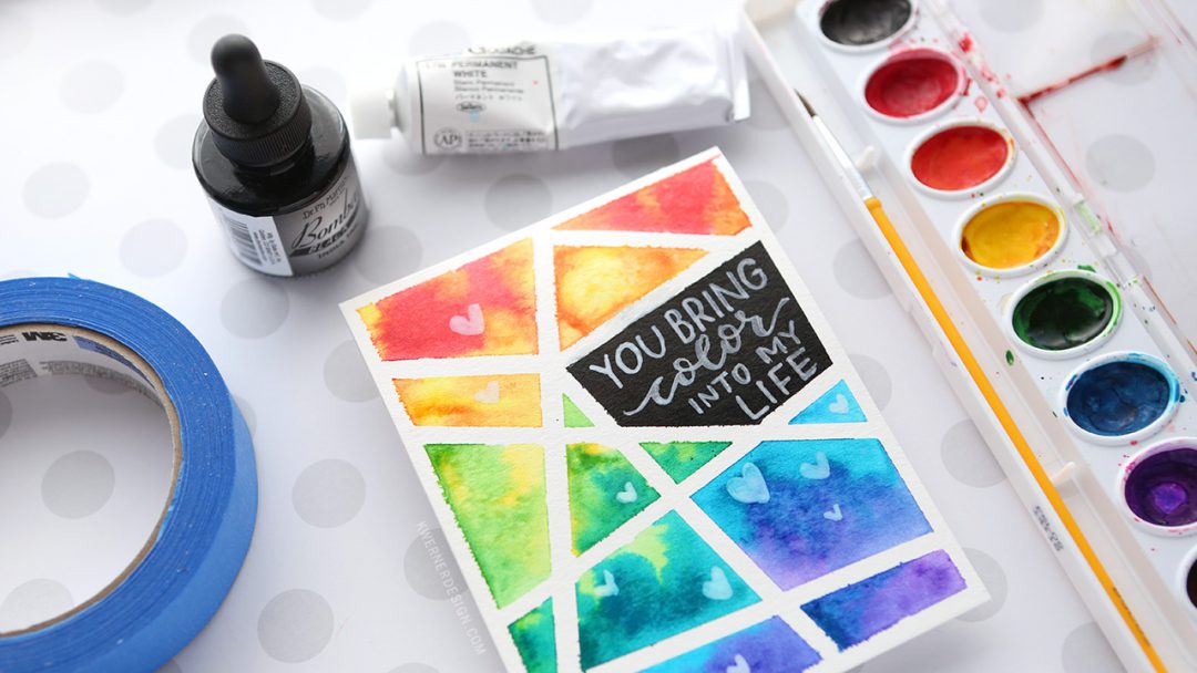 1080x608 Easy Diy Taped Watercolor Minimal Supplies Needed