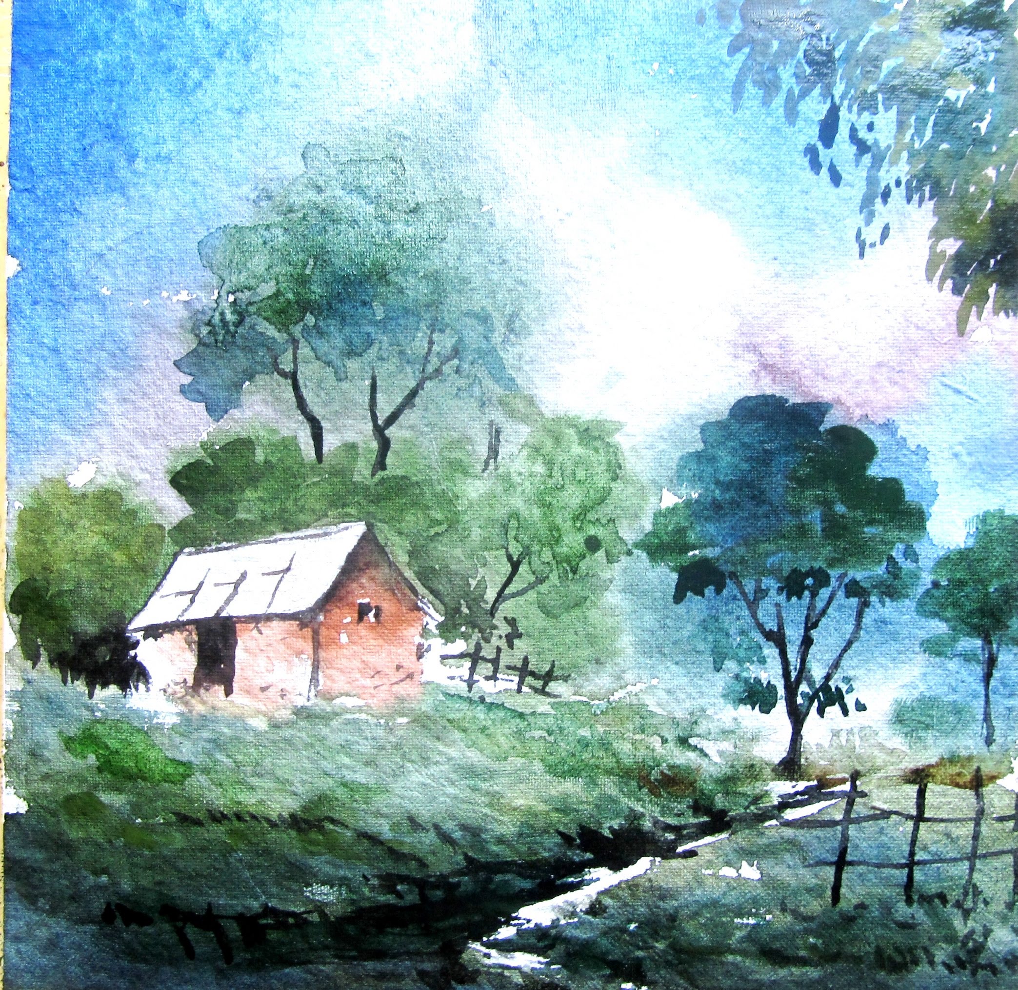 2087x2029 How To Paint Landscape Painting,watercolor Painting Tutorial