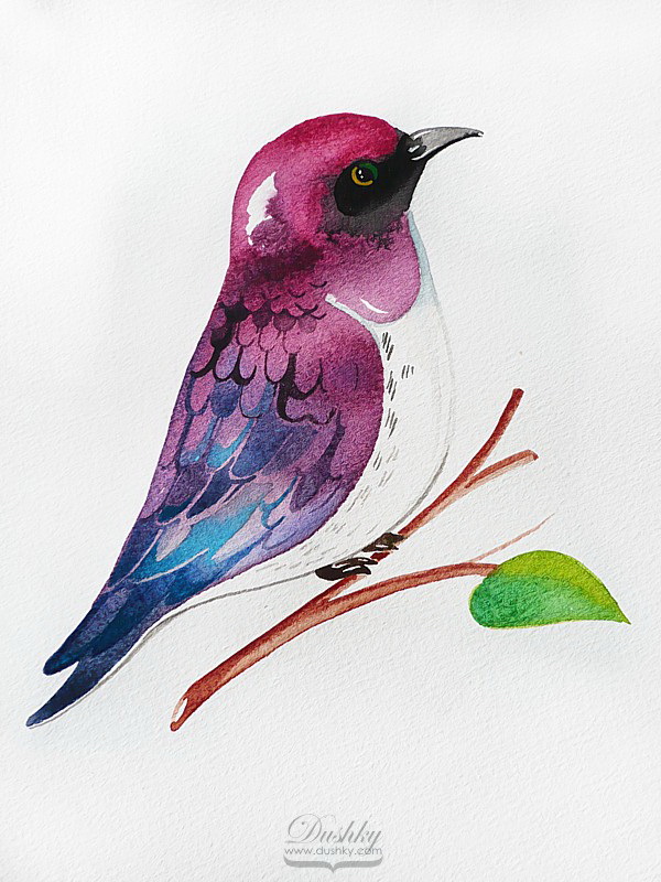 600x800 Watercolor Birds