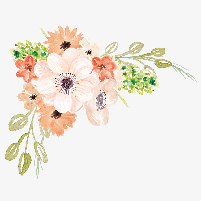 650x651 Watercolor Flowers, Watercolor Clipart, Cartoon, Hand Painted Png