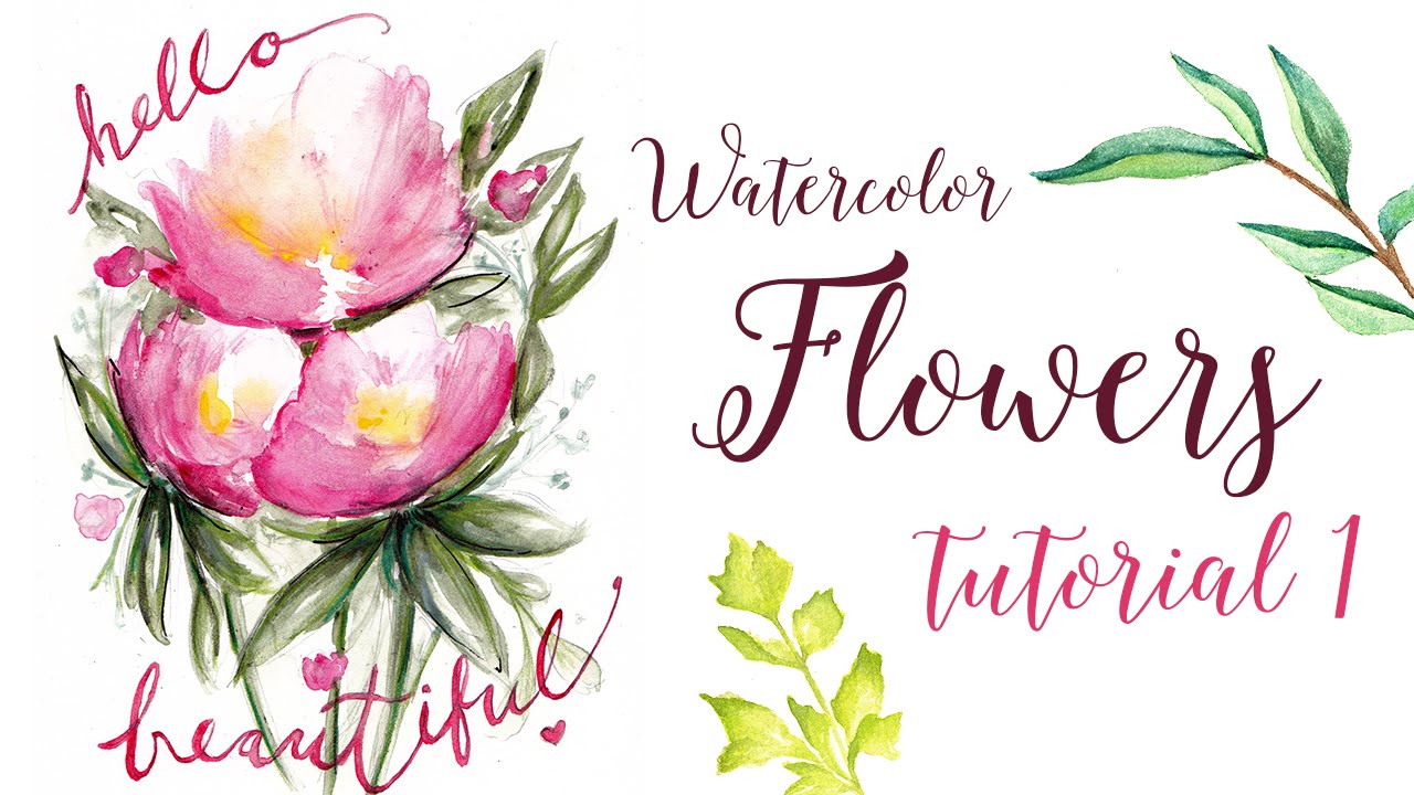 1280x720 Watercolor Flowers Tutorial