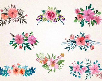 340x270 Watercolor Flower Etsy