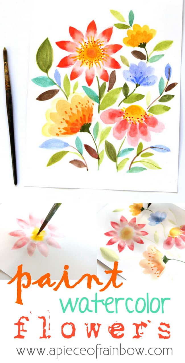 650x1272 Paint Watercolor Flowers In 15 Minutes