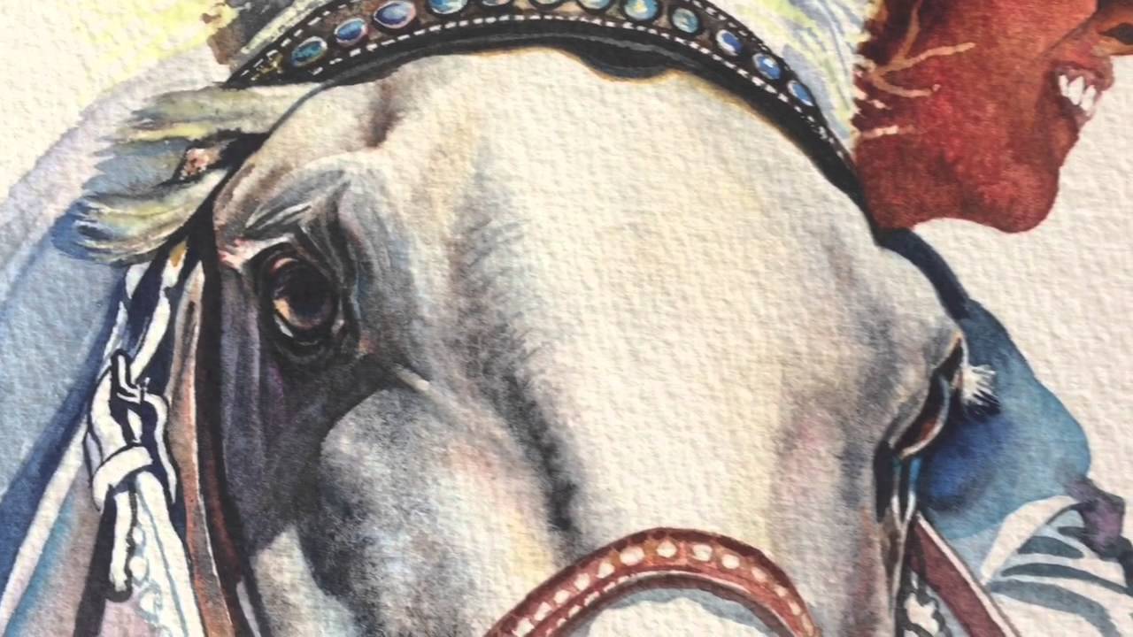 1280x720 How To Start A Watercolor Painting Of A Western Horse In Action