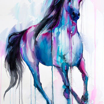 354x354 Shop Watercolor Horse Painting On Wanelo