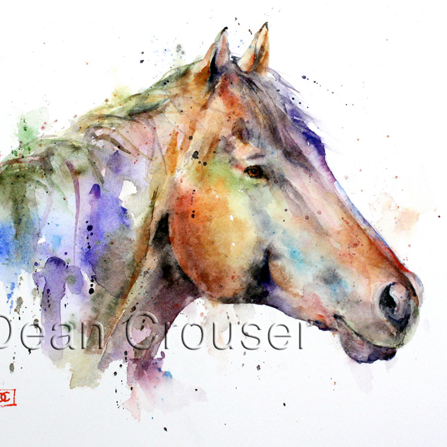 900x900 Watercolor Horse Paintings