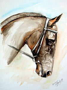 225x300 Watercolor Horses Paintings Fine Art America