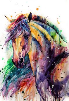 236x345 346 Best Horses In Watercolor Images In 2018