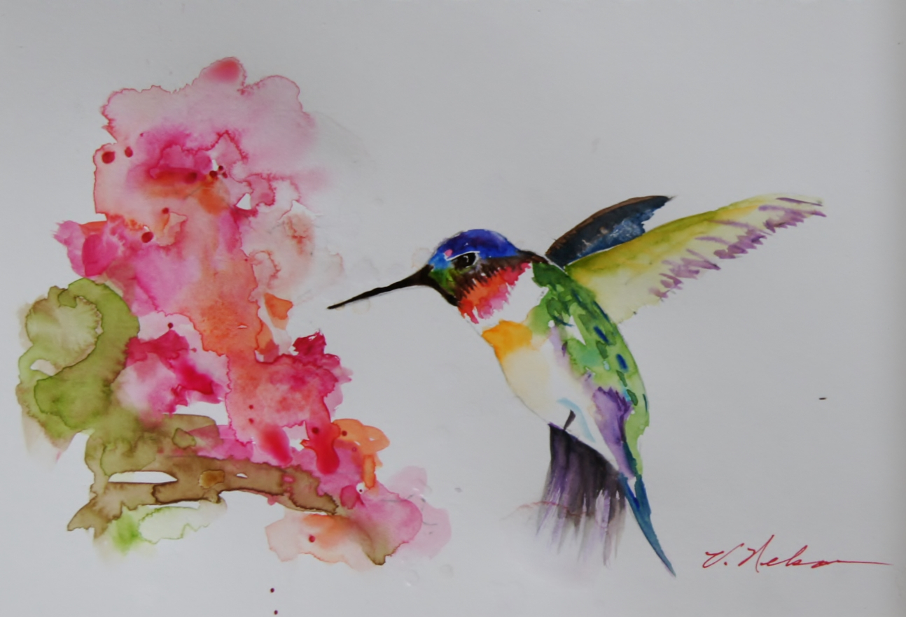 1294x882 Watercolor Paintings Of Hummingbirds Hummingbird