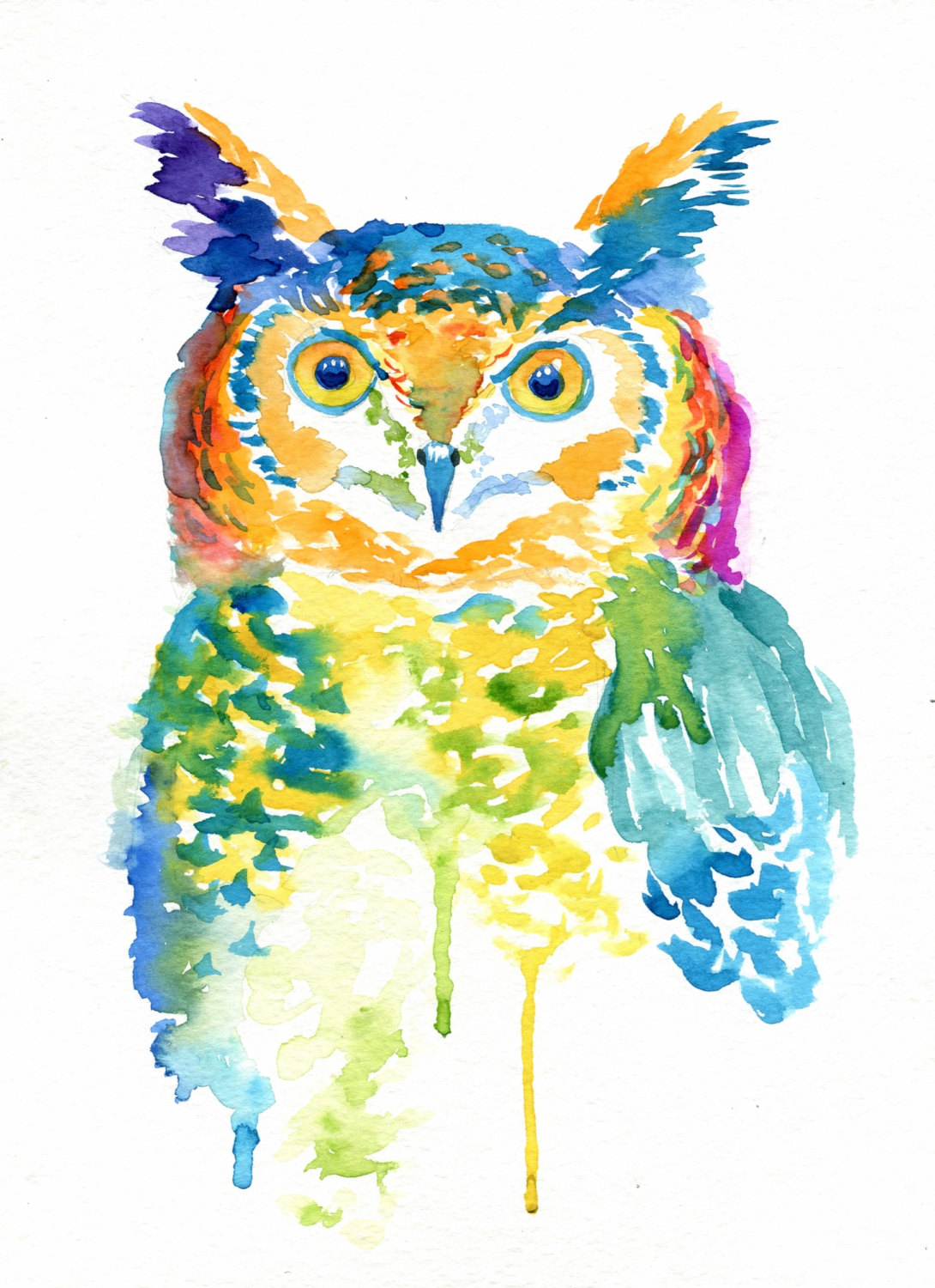 1090x1500 Colorful Owl Art