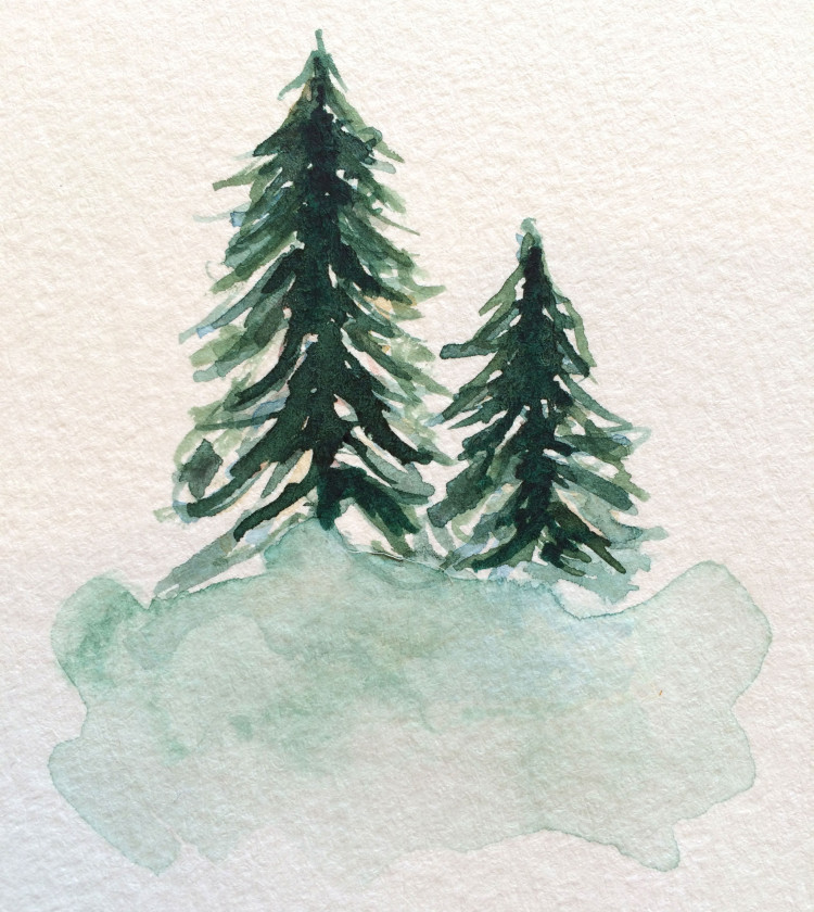 750x840 Watercolor Trees Part 2