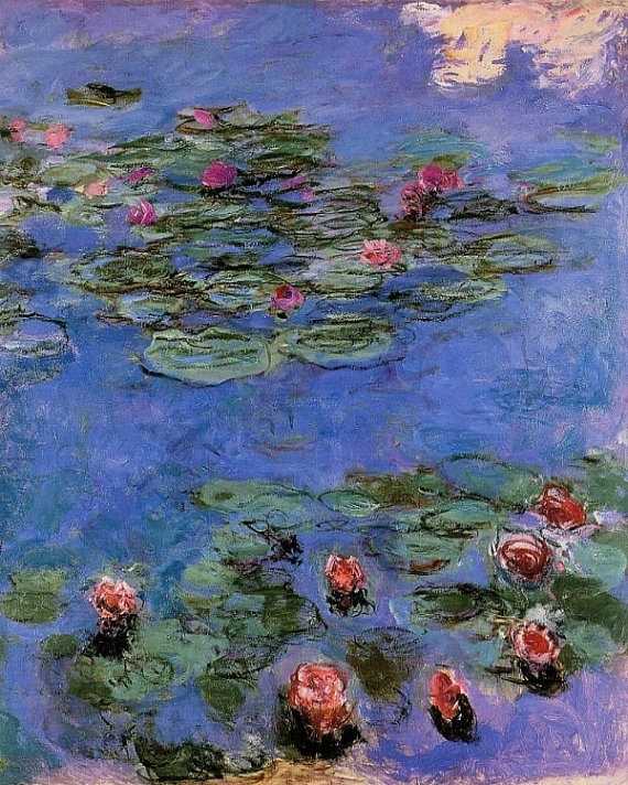 570x712 How To Copy A Famous Monet Oil Painting Of Water Lilieswatercolor