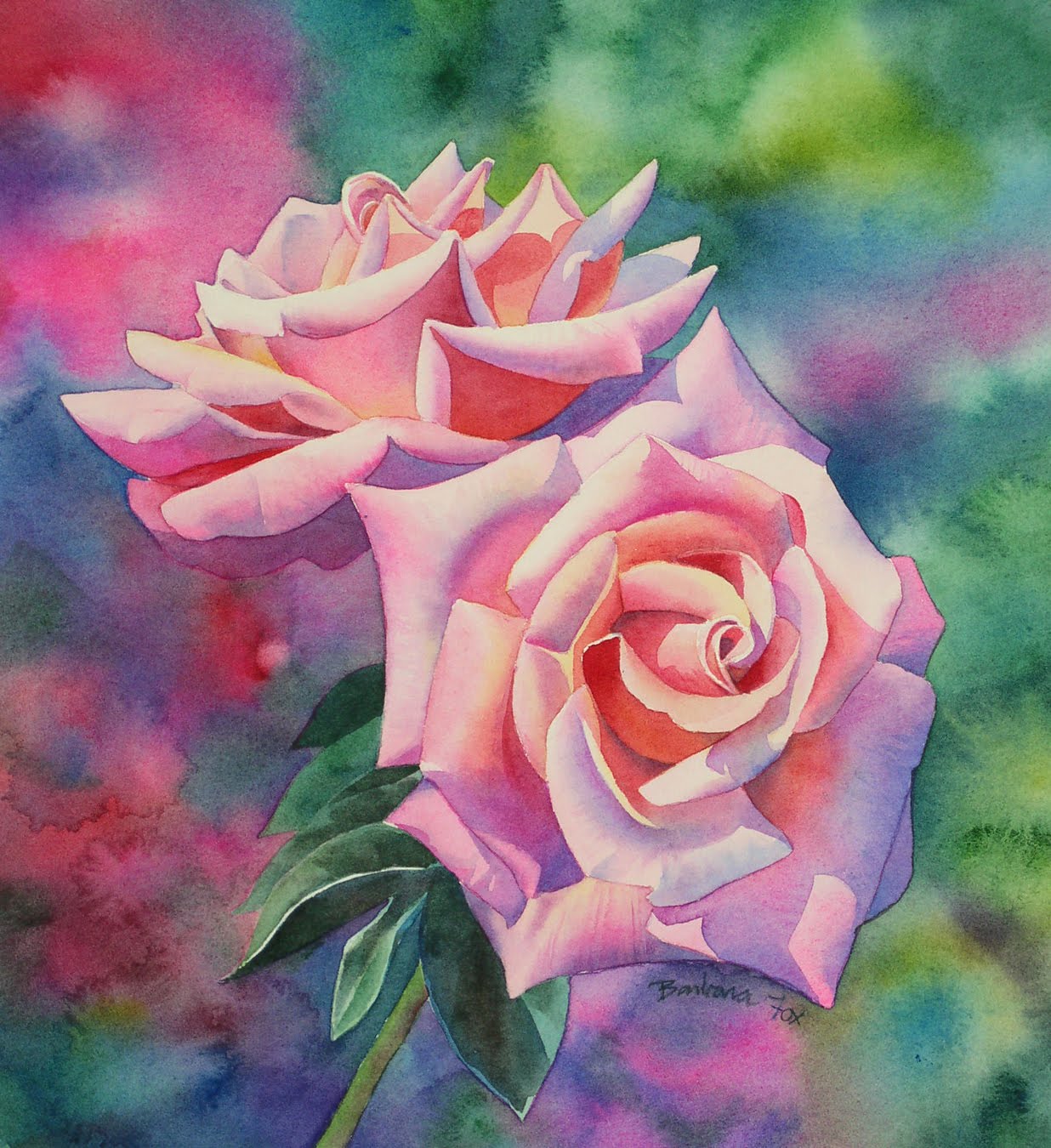 1236x1350 Watercolor Rose Painting Tutorial Step By Step
