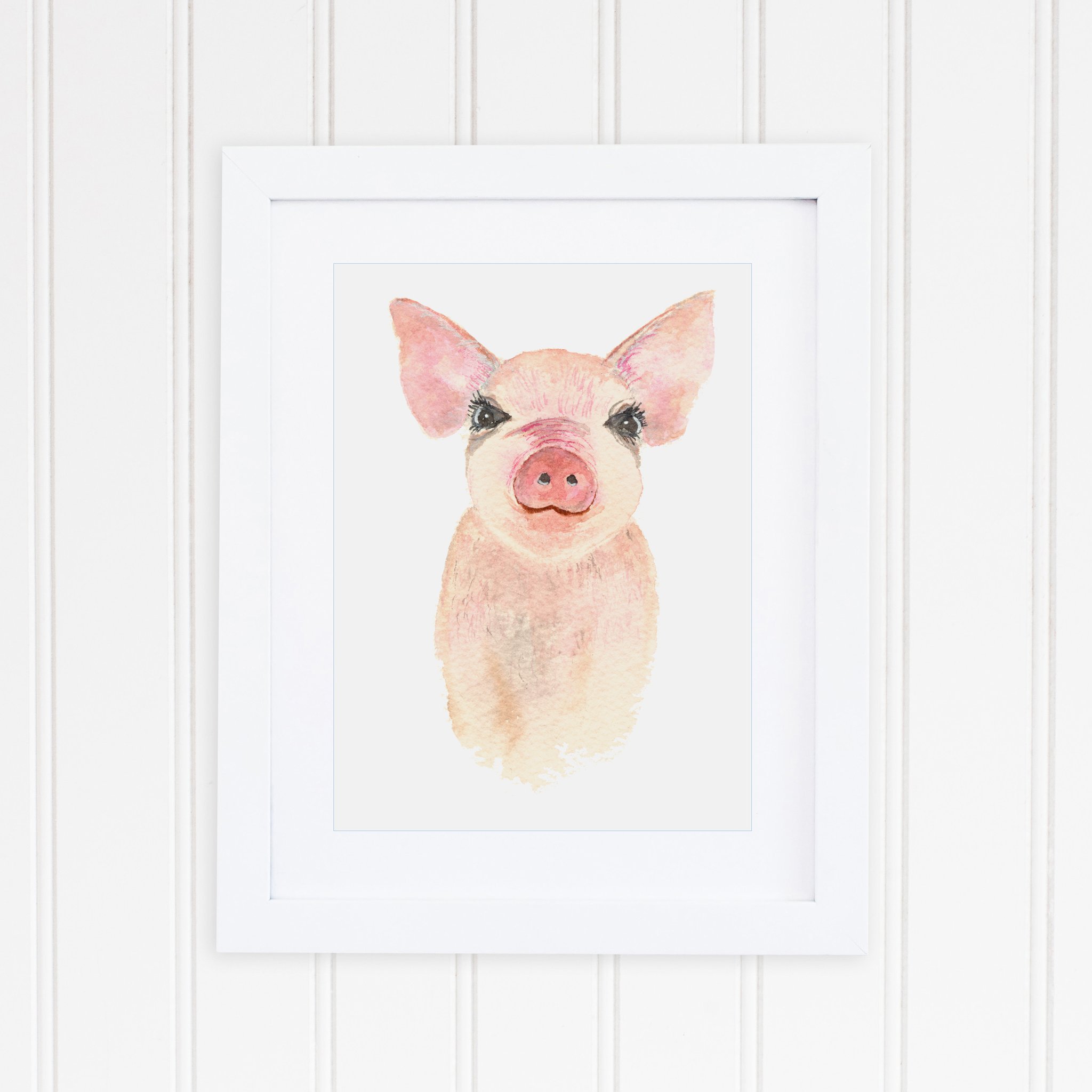 2048x2048 Pig Art Print