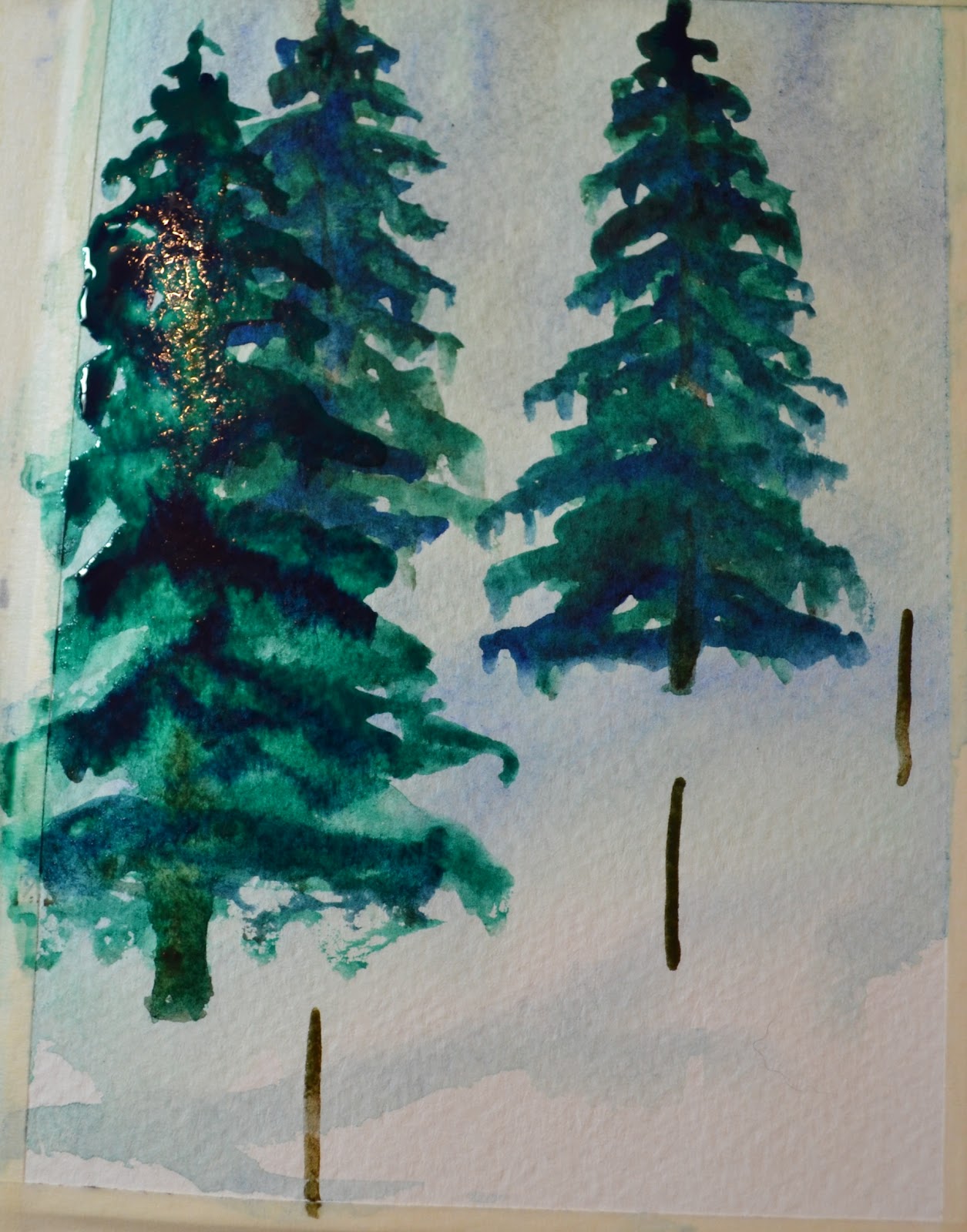 1255x1600 Kellie Chasse Fine Art Steps For Painting A Winter Pine Tree