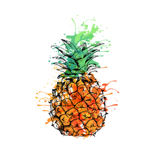 630x630 Splash Pineapple Watercolor