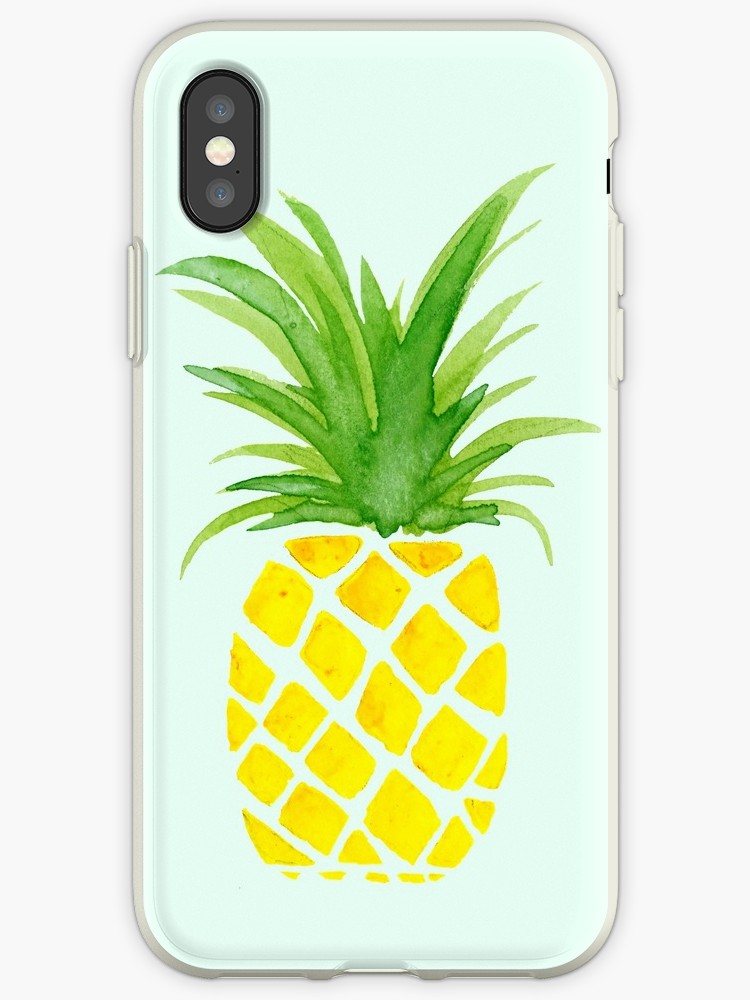 750x1000 Watercolor Pineapple Iphone Cases Amp Covers By Jana95s Redbubble