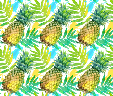 470x402 Watercolor Pineapples Wallpaper