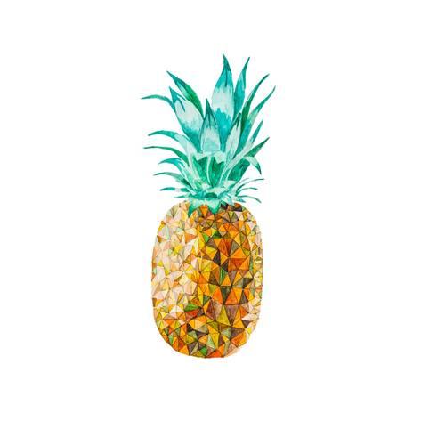 473x473 Low Poly Watercolor Pineapple Prints By Lidiapuica